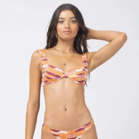 L*Space Shimmer Printed Tori Bikini Top, the wedge - Picture 7 of 11